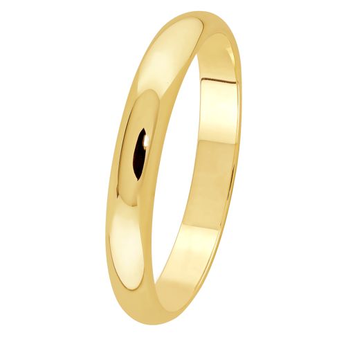 Lykka Exclusive kultainen puolipyöreä kihlasormus sileä 3,3 mm
