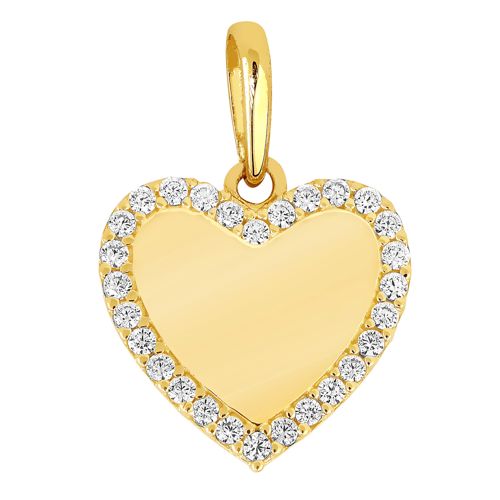Lykka Hearts sydänriipus kulta zirkonioilla