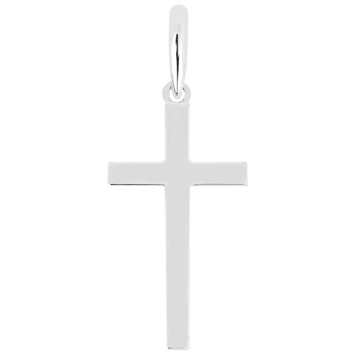 Lykka Crosses valkokultainen ristiriipus / rippiristi 18 x 9 mm