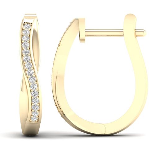 Lykka Elegance kultaiset timanttikorvakorut 3,7 x 19,2 mm