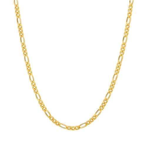 Lykka Basics hopeinen kullattu figaro kaulaketju 2,8 mm