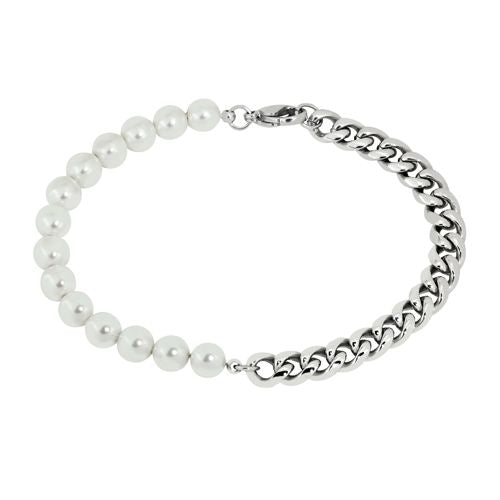 Lykka Strong panssariranneketju 7 mm half pearl