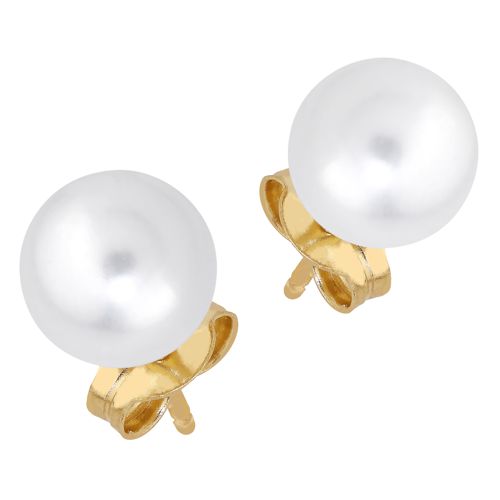 Lykka Pearls kultaiset tappikorvakorut helmi 6,5 mm