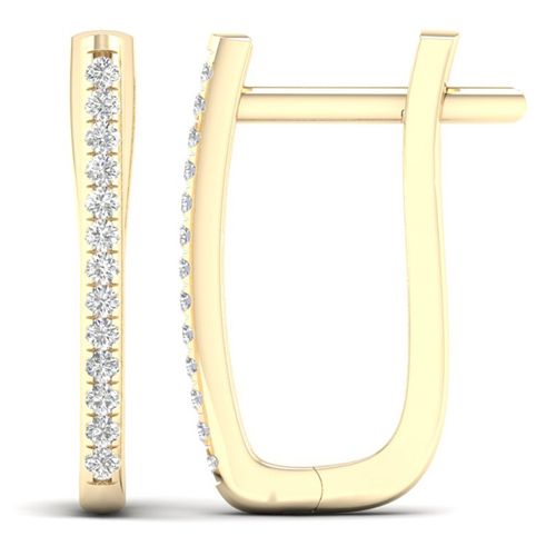 Lykka Elegance kultaiset timanttikorvakorut 1,7 x 15,1 mm