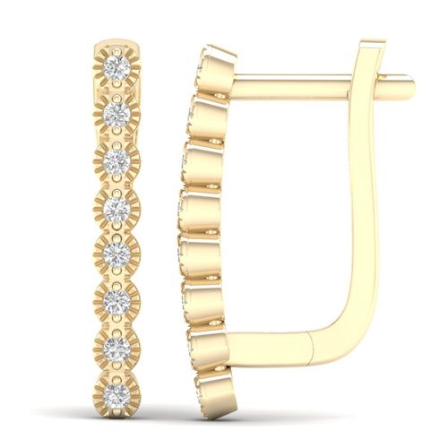 Lykka Elegance kultaiset timanttikorvakorut 2,2 x 17 mm