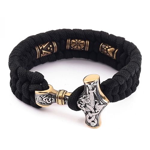 Lykka Viking Mjölnir kangas-teräsrannekoru 23 mm 21 cm