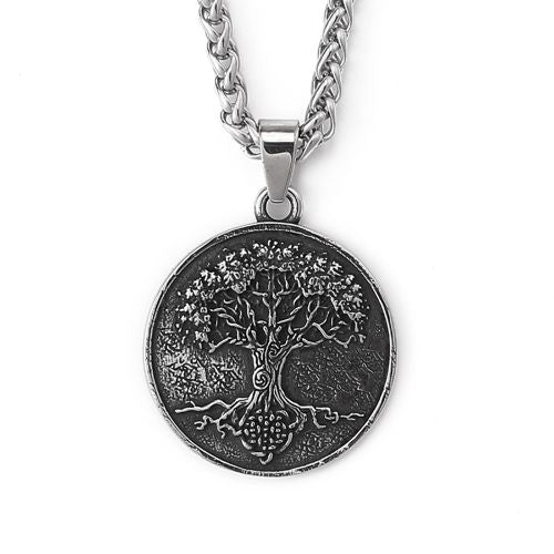 Lykka Viking Yggdrasil Tree of life teräskaulakoru 60 cm